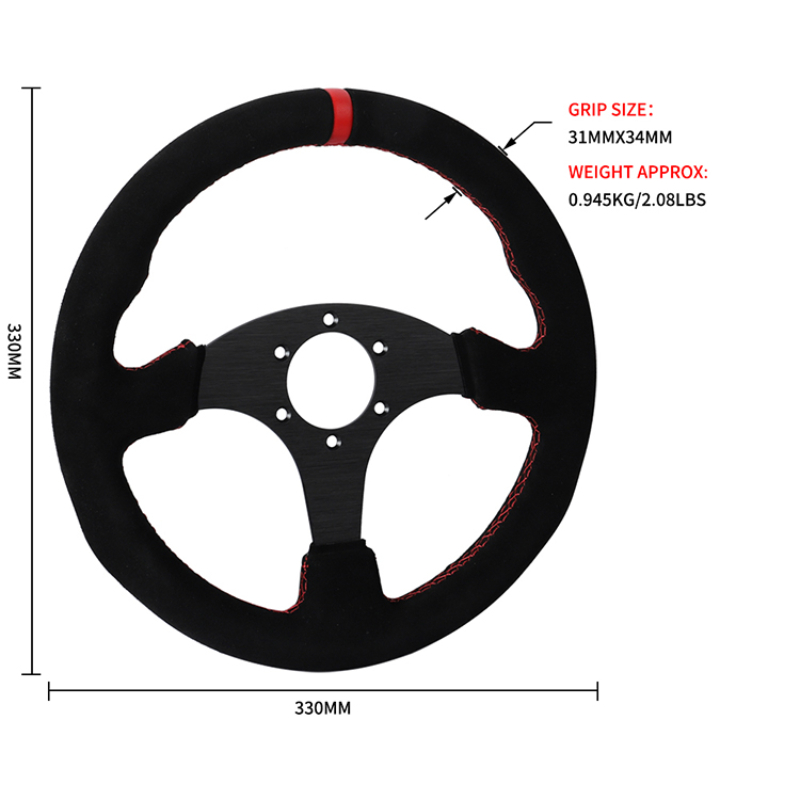 Car Accessories Racing - Замшевый гоночный руль с возможностью нанесения