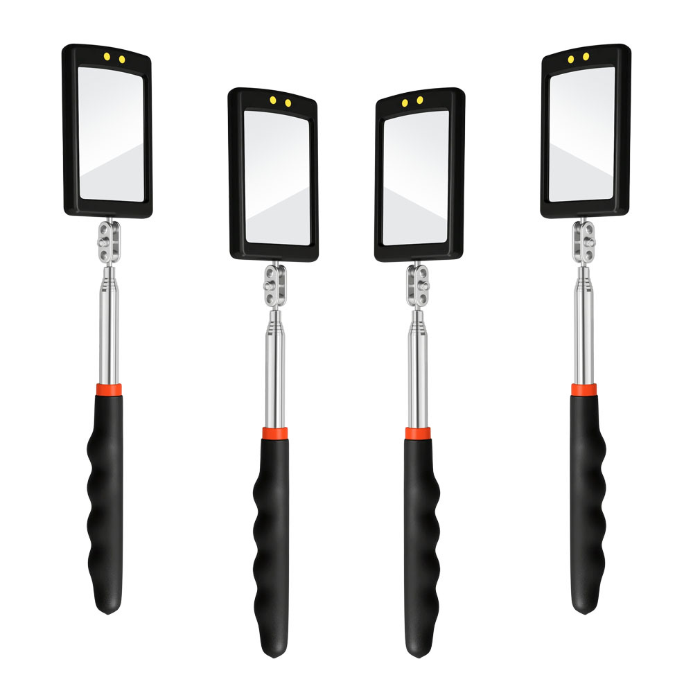 Car Accessories Workshop - Телескопическое инспекционное зеркало со светодиодной подсветкой,