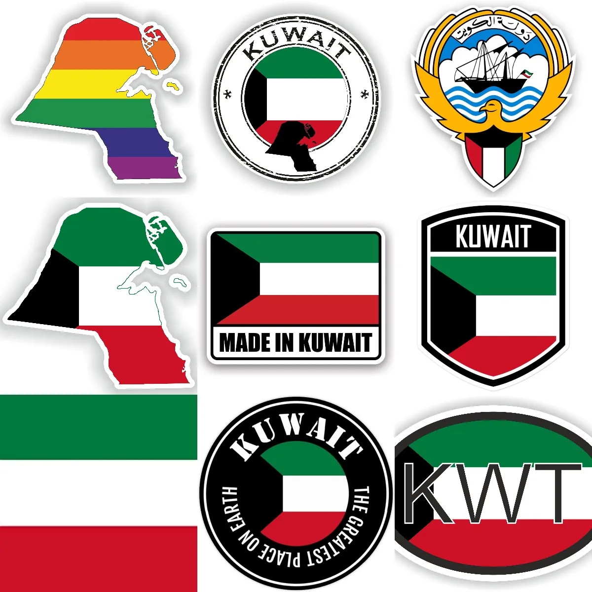 KWT Кувейт флаг карта национал – обзор и цена Car Accessories Kuwait