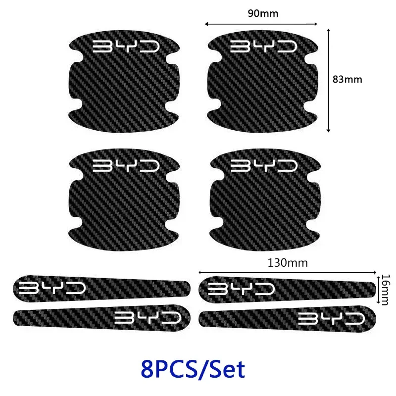 Набор из 8 наклеек из углеродн – обзор и цена Car Door Handle Protector